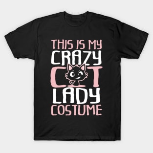 This Is My Crazy Cat Lazy Costume T-Shirt